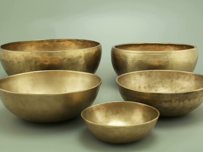 A collection of well-preserved brass pots, reflecting the artistry and cultural heritage of the Benin Kingdom