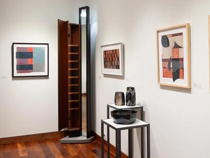 David Crane & Bill Hall with John Dodd, exhibition view. Courtesy of Momentum Gallery