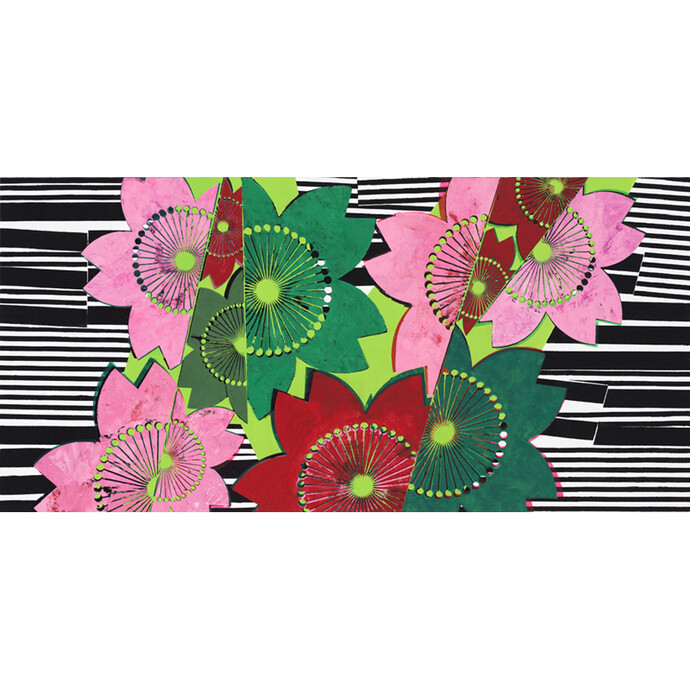 Margaret Lanzetta,  Chanteuse, 2015, acrylic and oil on canvas, 36 x 75 inches. Photo credit: Kevin Noble