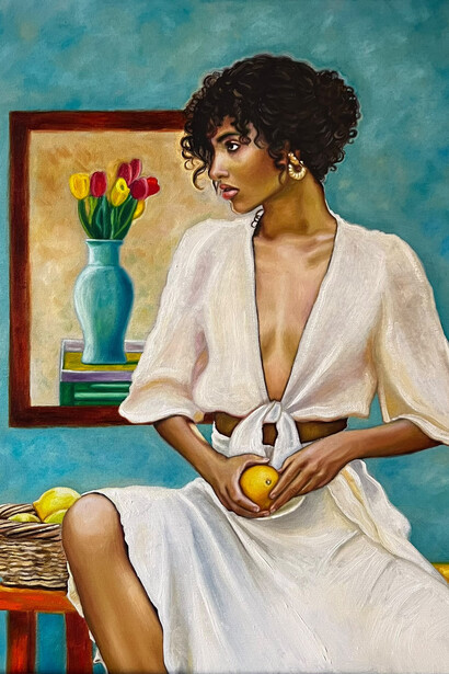 Annika Geigel, Tulipani (dettaglio), 2023. Gentile concessione di Galleria Vik Milano