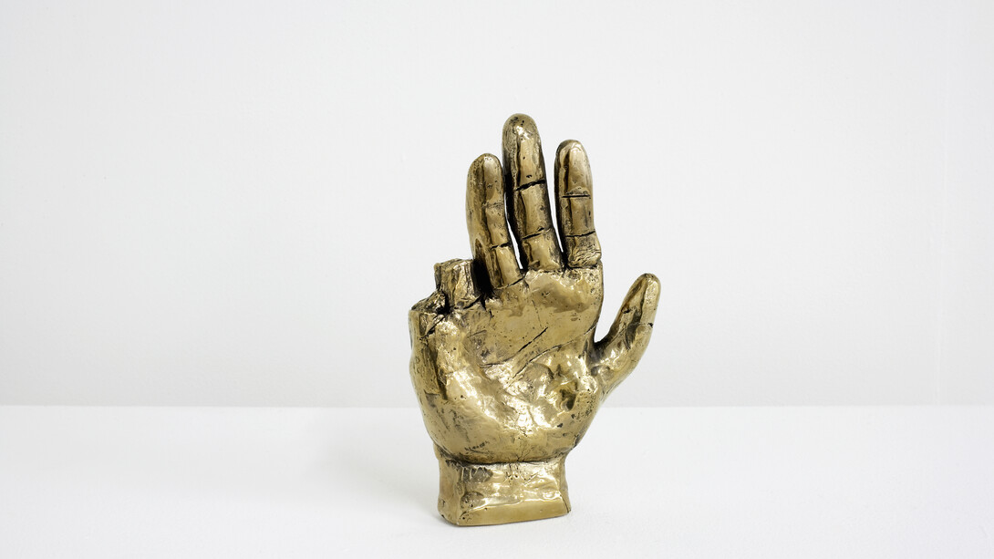 Bettina Buck, Relic, 2010, bronze, hand-size, Courtesy the artist and P420, Bologna