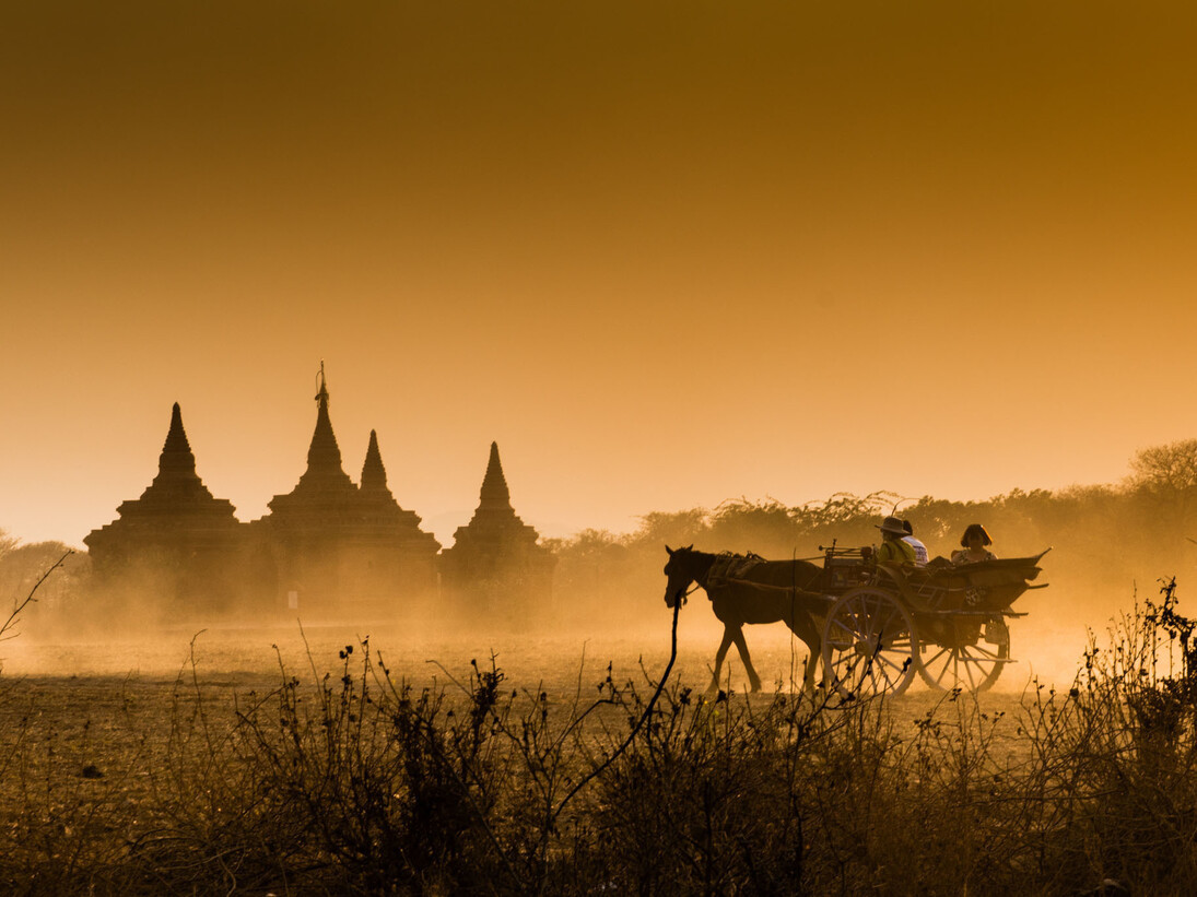 Laurent Moreau, Dust in Bagan (detail), Photographic Print on Dibond, 14.5" x 31.5"