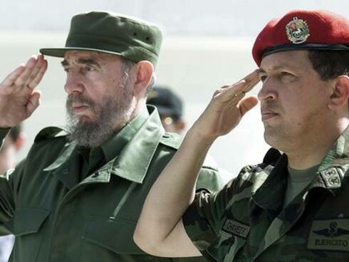 Fidel Castro y Hugo Chávez