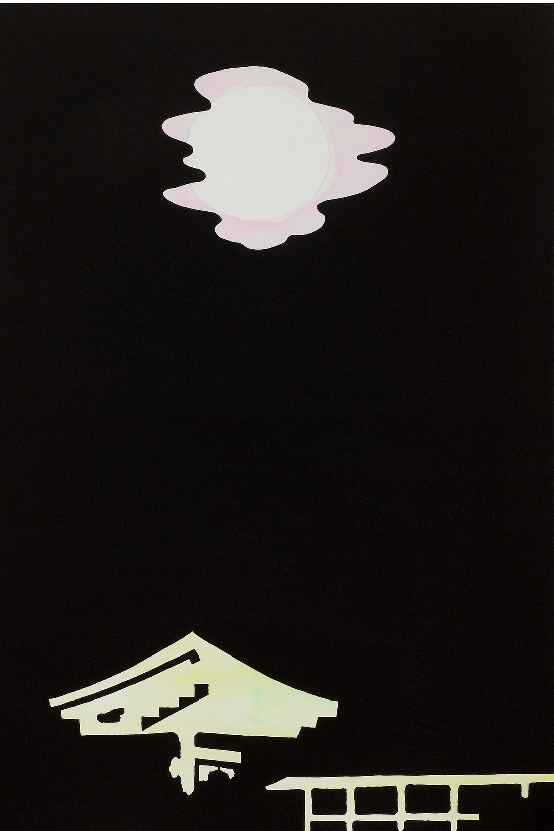 Nobuyuki Takahashi, The Moon and Temple (Light up), 2014, acrylic on canvas, 91 x 65.2 cm