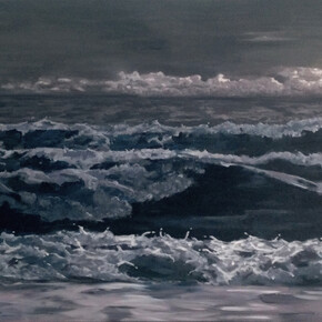 Christos Charisis, Untitled, 2014, acrylic on canvas, 134 x 300 cm