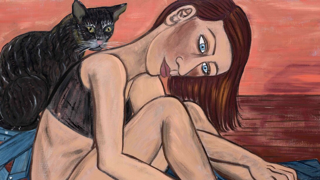 Eileen Cooper, 'Ruby Red', 2019, oil on canvas, 36 × 48 in (92 × 122 cm)