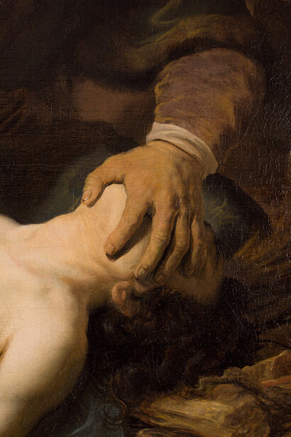 Rembrandt the sacrifice of Isaac. Conservation completed. Courtesy of the State Hermitage Museum