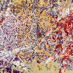 François Rouan, Recorda XI (detail), 2024. Courtesy of Templon