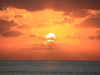 A beautiful sunset in Playa del Carmen