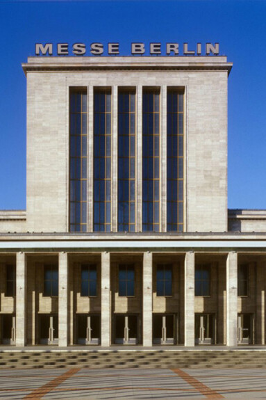 Messe Berlin (Berlin Messegelände) are exhibition grounds in the Charlottenburg-Wilmersdorf precinct of Berlin, Germany, at Masurenallee opposite the Haus des Rundfunks