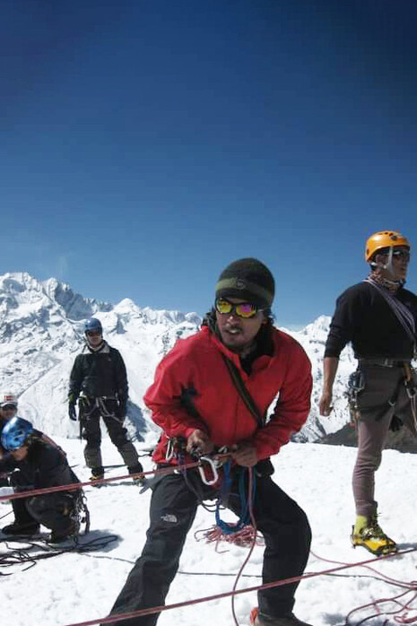 A smiling Wangda - satisfaction writ large after his successful Everest summit