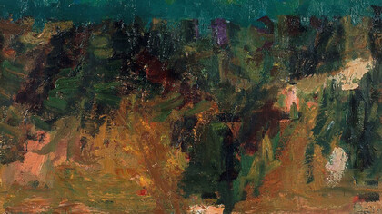 Ennio Morlotti, Landscape, 1955, oil on canvas, cm  61 x 77, detail
