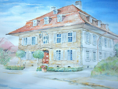 Vielfältiges emmental, kunstwerk in der ausstellung. Mit freundlicher genehmigung des Franz Gertsch Museums