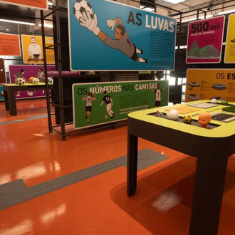 Exposición permanente del Museo del Fútbol, vista de la exhibición. Cortesía del Museo del Fútbol