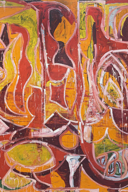 Benjamin Pritchard, Orange junction (detail). Courtesy of David Klein Gallery
