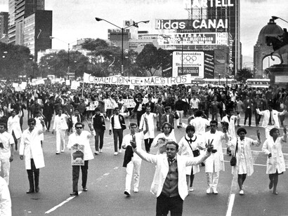 Marcha del silencio (1968), México, manifestación de desobediencia civil y protesta política