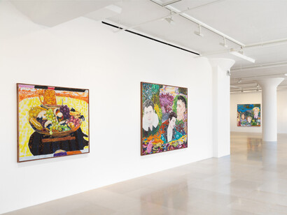 Richard Hawkins, New paintings, exhibition view. Courtesy of Greene Naftali Gallery