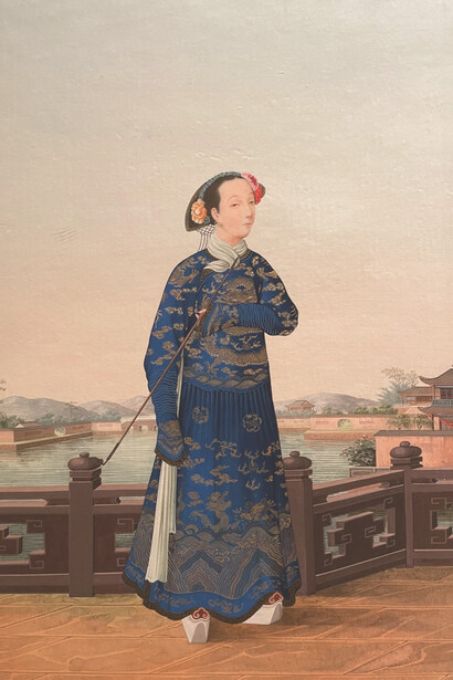 Shopping in Canton. China trade art in the 18th and 19th centuries (Phase V), artwork in exhibition. Courtesy of Hong Kong Museum of Art