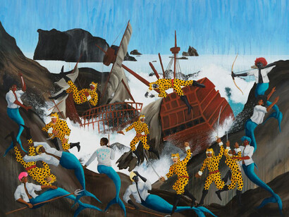 Umar Rashid, Hunters and sirens (Santa Barbara), 2024. Courtesy of Blum Gallery