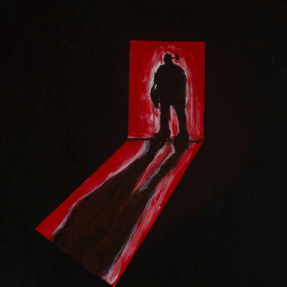 Jonathan Chambalin, Casting red, 2024. Courtesy of Rele Gallery