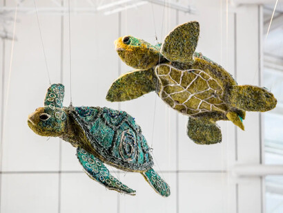 Au karem ira lamar lu. Ghost nets of the ocean, exhibition view. Courtesy of the Australian National Maritime Museum