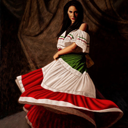 Dance With The Devil; Oil On Wood; 48"x60" (2015)