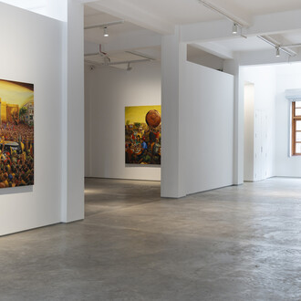 Vinod Balak, An axis for a revolution, exhibition view. Courtesy of Galerie Mirchandani + Steinruecke