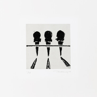 Wayne Thiebaud, Cones, 1964, etching