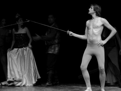 Hamlet con un florete