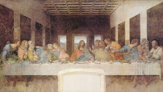 La via della consapevolezza e dell'amore passa anche attraverso il cibo simbolizzato (Cenacolo, Leonardo Da Vinci)
