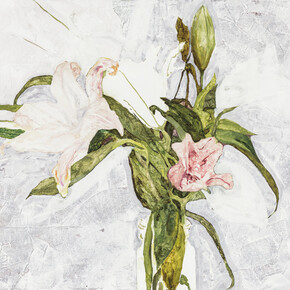 Jennifer Packer, Oriental Lilies, 2014, Oil on canvas, 24 x 28 inches, Copyright Jennifer Packer. Courtesy Driscoll Babcock Galleries