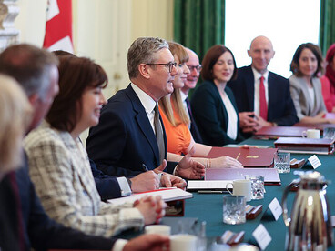 London, United Kingdom — Prime Minister Keir Starmer hosts his first Cabinet meeting at 10 Downing Street. Photograph by Lauren Hurley / No. 10 Downing Street