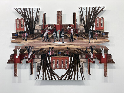 The mess is us, artwork in exhibition. Courtesy of Bruno David Gallery