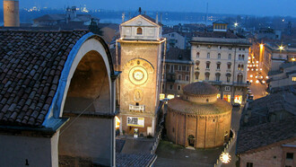 Il centro di Mantova visto dall'alto