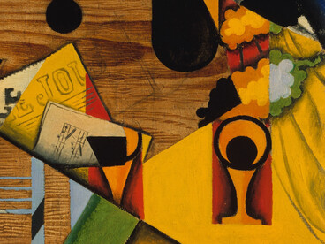 Juan Gris, Naturaleza muerta con guitarra (detalle), 1913