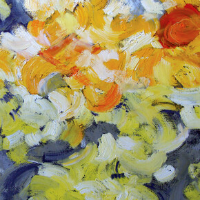 Buffie Johnson, Cyclical Time I, 1962, Oil on canvas, 21" x 24"