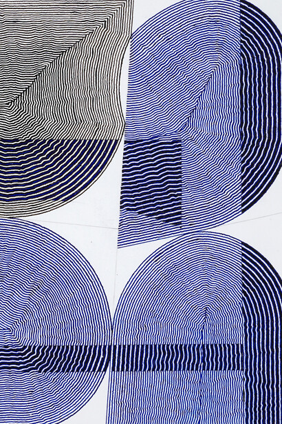 Jessica Deane Rosner, Line element: black and blue (detail), 2025. Courtesy of McKenzie Fine Art