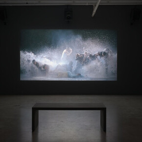 Installation view, Bill Viola, The Raft. © Bill Viola Studio 2024. Courtesy Bill Viola Studio and James Cohan, New York. Photo by Dan Bradica