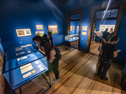 Lange de Morretes, entre-paisagens, vista da exposição. Cortesia do Museu Paranaense