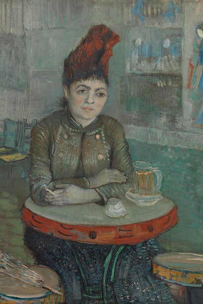 Vincent van Gogh, In the Café: Agostina Segatori in Le Tambourin, January–March 1887, oil on canvas, Van Gogh Museum, Amsterdam (Vincent van Gogh Foundation).