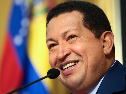 Hugo Chávez durante un discurso