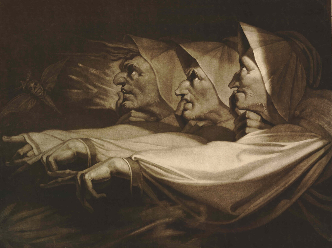 The Three Weird Sisters from Macbeth, 1785, John Raphael Smith, after Henry Fuseli, mezzotint © The Trustees of the British Museum