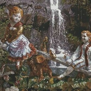 Mathew Weir, Gathering Evidence, 2012, Oil on canvas mounted on board, 60.5 x 45.5 cm