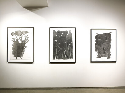 Davood Koochaki, Dancing in plain sight. Late drawings by Davood Koochaki, exhibition view. Courtesy of Cavin-Morris Gallery