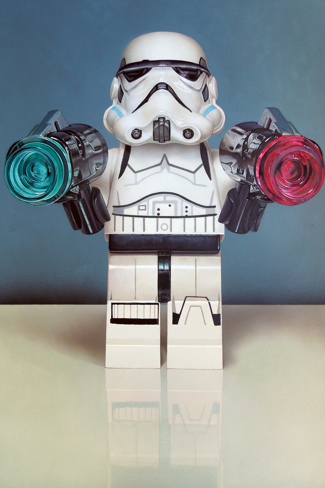Christopher Green, Storm Trooper (Lego), Medium, Oil on Board