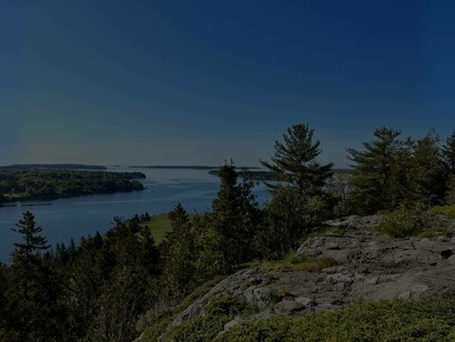 A view from one of the many hiker trails in Acadia National Park. Photo by Jamie Edwards