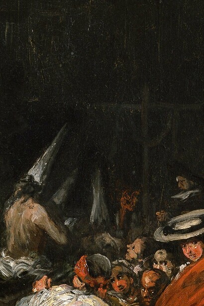 Detalle de "Condenados por la Inquisición", óleo sobre lienzo, Eugenio Lucas Velázquez, , ca. 1833-1866