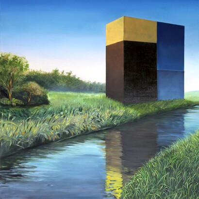 Roberta Cavallari, Blocco Allogeno, particolare, olio su tela, 70 x 100 cm, 2026