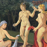 János Duschanek, Woman bathing (departure). Courtesy of Koller Galéria