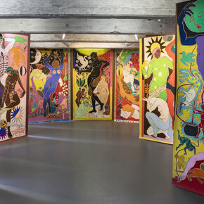 Amparo Viau, El corazón de lo que existe, vista de exhibición. Cortesía de Galería Grasa